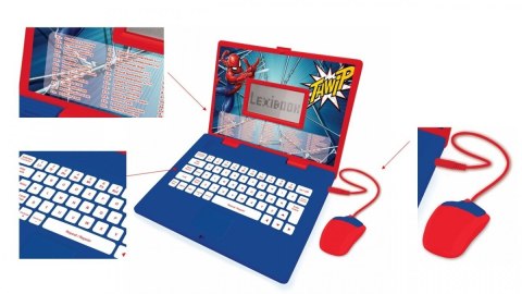 Laptop edukacyjny Spider-Man Trzyjęzyczny UA/ENG/PL 186 aktywności Lexibook