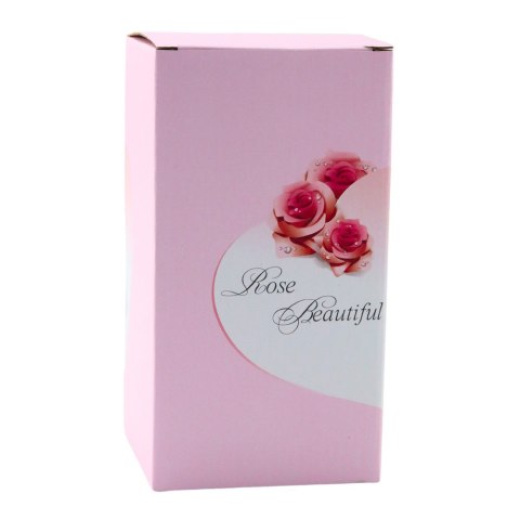 Wieczna Róża W Kopule Kryształowa Oświetlenie LED Kuleczki Czerwona 21x11cm LEAN