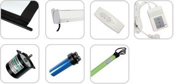 Ekran projekcyjny elektryczny MC-561 135 300x168cm 16:9 sterowanie ścienne i z pilota Maclean