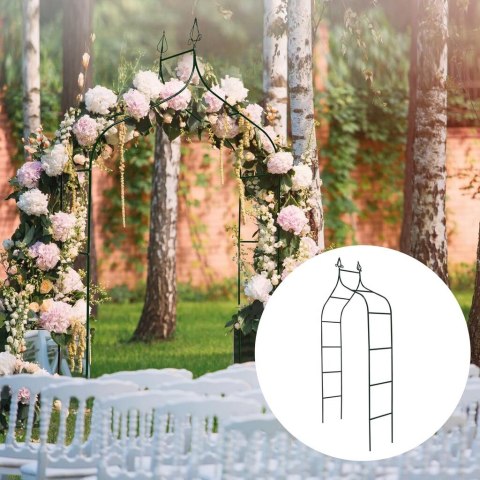 Pergola ogrodowa LUARO metalowa łuk z grotami na róże kwiaty pnącza 265 cm Kik Sp. z o. o. Sp. k.