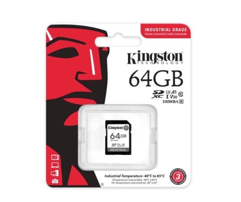 Karta microSD 64GB CL10 UHS-I Industrial Kingston