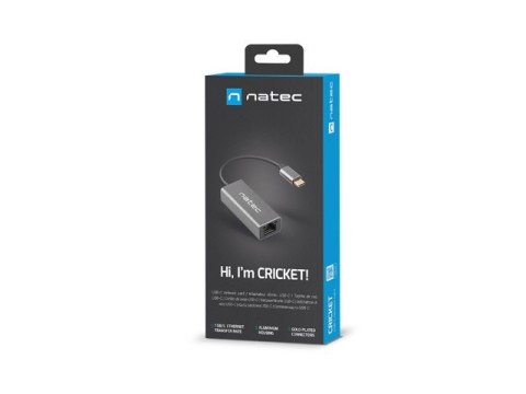 Karta sieciowa Cricket USB-C 3.1 - RJ-45 1Gb na kablu Natec
