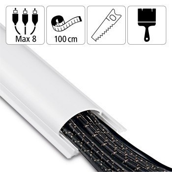 Maskownica do kabli samoprzylepna 180c Biała Hama