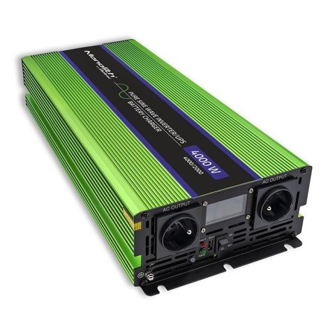 Przetwornica napięcia Monolith | ładowanie baterii | UPS | 2000W | 4000W | 12V na 230V | Czysty Sinus | LCD Qoltec