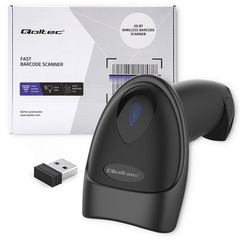 Czytnik kodów kreskowych i QR | 1D 2D | USB | Bluetooth Qoltec