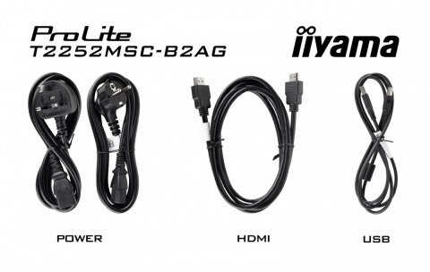 Monitor 22 cale T2252MSC-B2AG 10 PKT. POJ,IPS,HDMI,DP,2x1W,7H,2xUSB, AG-(Anti Glare) IIYAMA