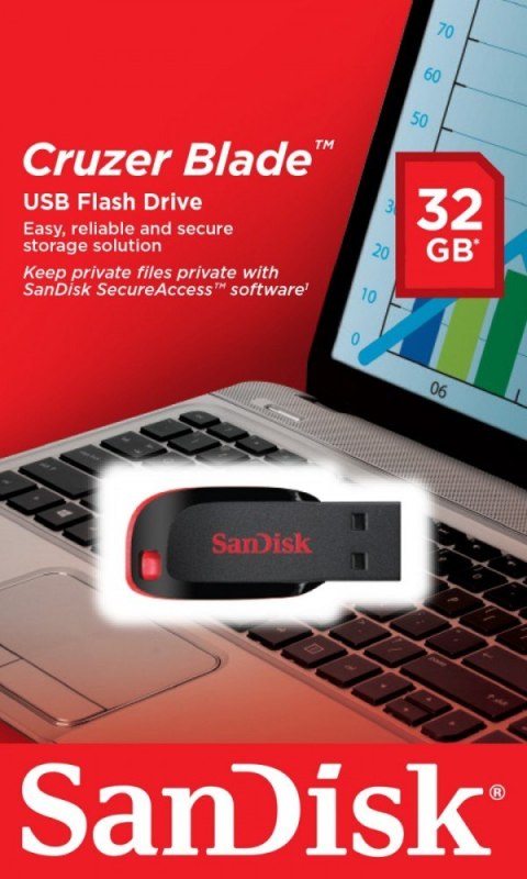 Cruzer Blade USB Flash Drive 32GB SanDisk