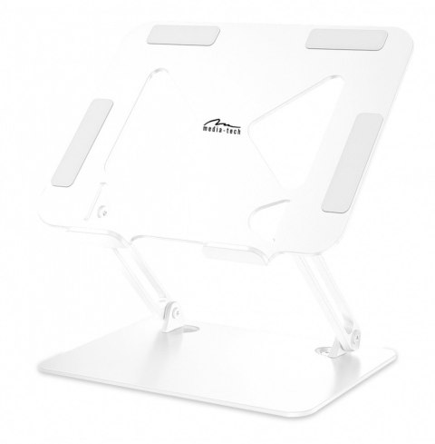 Podstawka pod laptopa, regulowana, ergonomiczna 10-17 cali LAPTOP STAND MT2661W (biała) Media-Tech