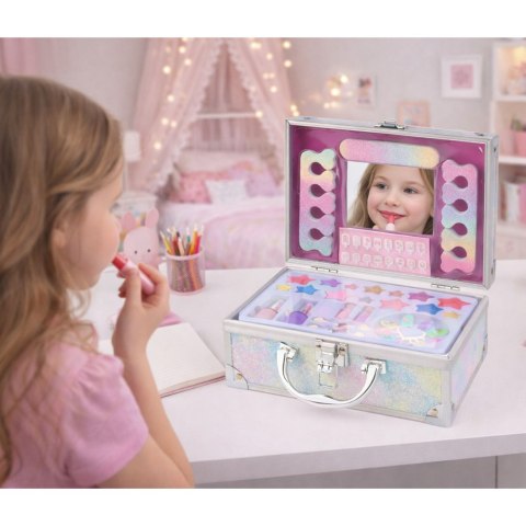 Zestaw Piękności Brokatowy Kuferek Kosmetyki Do Paznokci Makijażu Syrenka LEAN Toys