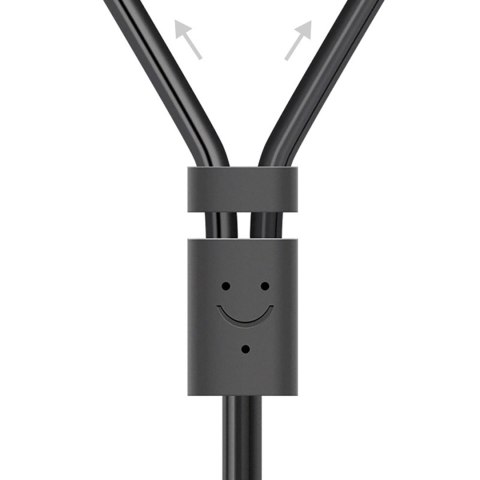 Kabel przewód audio 3.5 mm mini jack (męski) - 2RCA (męski) 1m - szary UGREEN