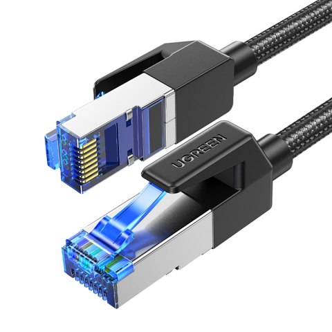 Kabel sieciowy patchcord Ethernet RJ45 Cat8 miedziany rdzeń 1.5m - czarny UGREEN