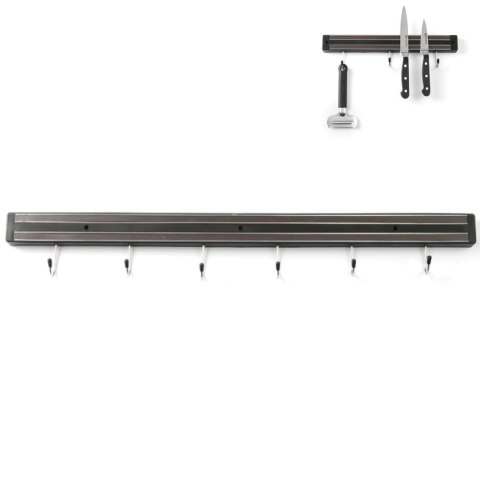 Listwa magnetyczna na noże z haczykami dł. 600 mm - Hendi 820407 Hendi