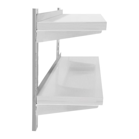 Półka ścienna stalowa wisząca podwójna z regulacją 120cm Royal Catering