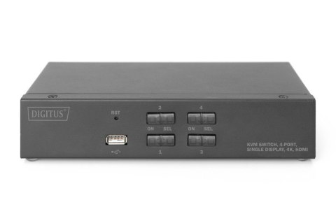 Przełącznik KVM 4 portowy HDMI, 4K 30Hz Digitus