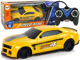 Zdalnie Sterowane Auto Sportowe 1:24 Wyścigi Żółty Przyciemniane Szyby LEAN Toys