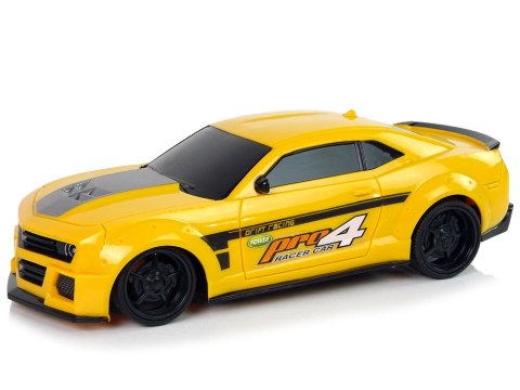 Zdalnie Sterowane Auto Sportowe 1:24 Wyścigi Żółty Przyciemniane Szyby LEAN Toys