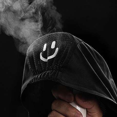 Czapka rowerowa kolarska z daszkiem - czarna ROCKBROS