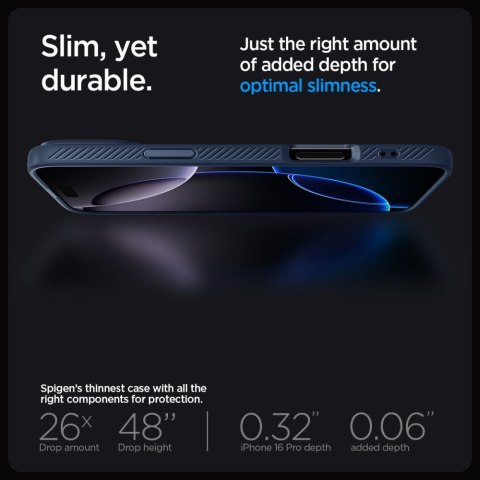 Etui case na iPhone 16 Pro Max Liquid Air - niebieskie SPIGEN