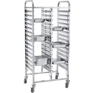 Wózek do transportu pojemników podwójny 30 x GN 1/1 - Hendi 810576 Hendi