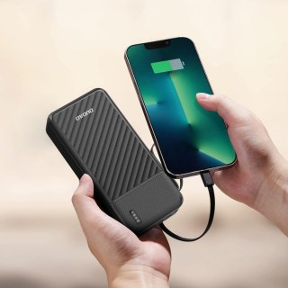 Powerbank K11 Pro 20000mAh z wbudowanymi kablami - czarny DUDAO