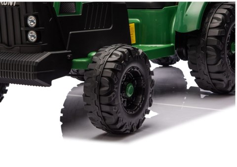 Traktor Na Akumulator CH9959B Z Przyczepą Ciemno Zielony 24V LEAN CARS