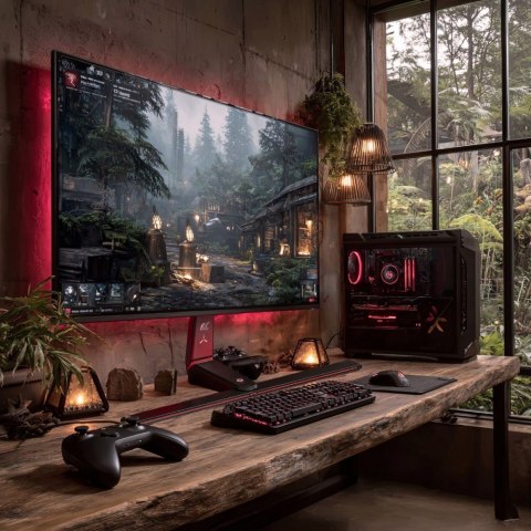 Uchwyt stojak gamingowy do monitora RS167 Maclean