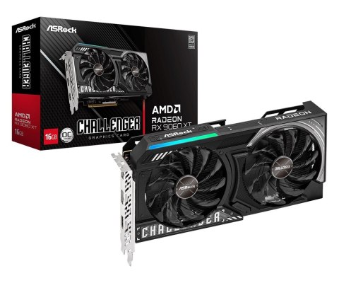 Karta graficzna Radeon RX 9060 XT CHALLENGER 16GB GDDR6 128bit 2DP/HDMI ASRock