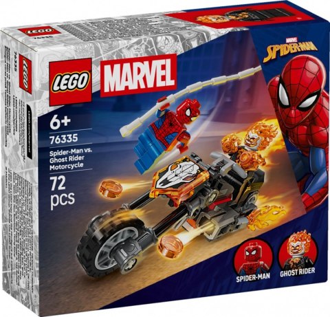 Klocki Super Heroes 76335 Spider-Man kontra Ghost Rider na motocyklu LEGO
