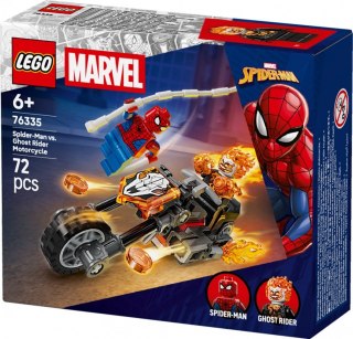 Klocki Super Heroes 76335 Spider-Man kontra Ghost Rider na motocyklu LEGO