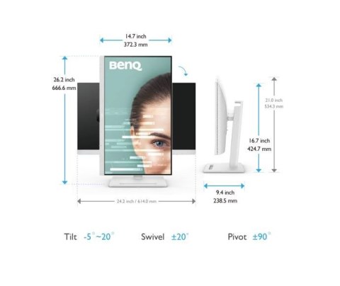 Monitor 27 cali GW2790QT 2K 5ms/IPS/HDMI/100Hz Benq