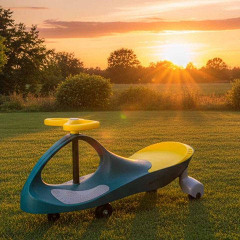 Jeździk grawitacyjny świecące koła LED butelkowy żółty Kik Sp. z o. o. Sp. k.