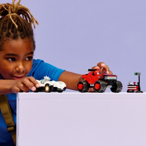 Klocki Sonic 77118 Silver w samochodzie kontra Knuckles w monster trucku LEGO