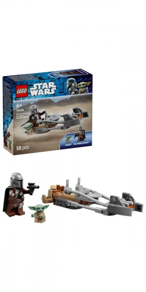 Klocki Star Wars 75436 Śmigacz Mandalorianina i Grogu LEGO