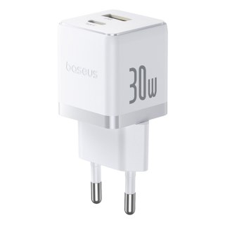 Ładowarka sieciowa Palm 30W USB-C USB-A - biała BASEUS