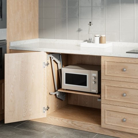 Podnośnik do szafki kuchennej do 20kg, MC-497, metalowa, udźwig 5-20 kg, sprężyny Maclean