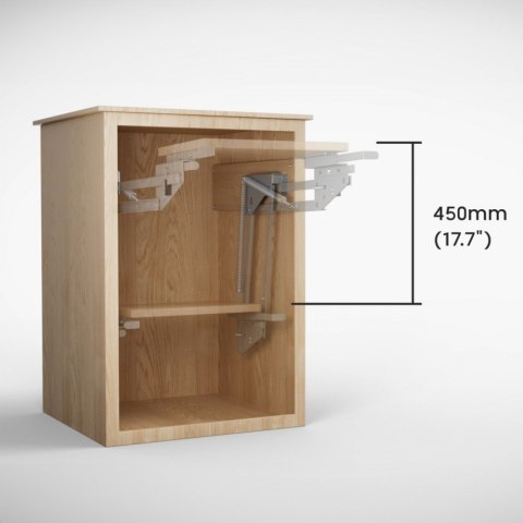 Podnośnik do szafki kuchennej do 20kg, MC-497, metalowa, udźwig 5-20 kg, sprężyny Maclean