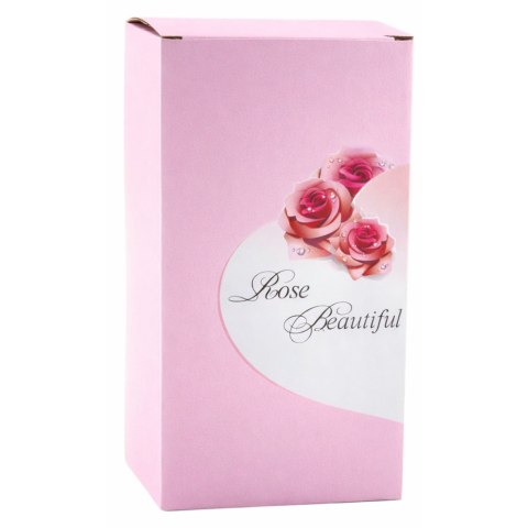 Wieczna Kryształowa Róża w Kopule z Oświetleniem LED Czerwona 21x11cm LEAN