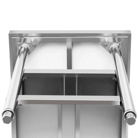Stół blat roboczy centralny stalowy 3 poziomy 120 x 60 cm do 600 kg Royal Catering