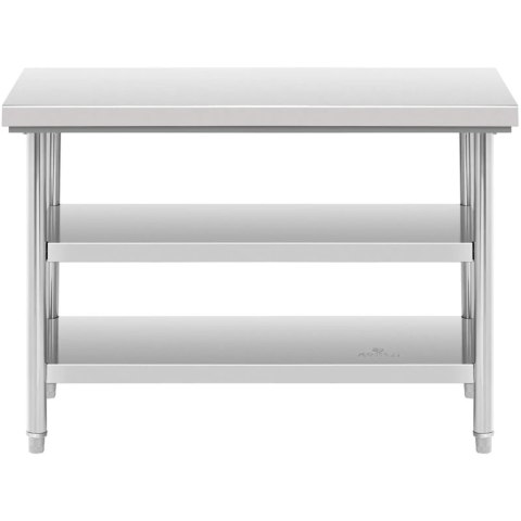 Stół blat roboczy centralny stalowy 3 poziomy 120 x 60 cm do 600 kg Royal Catering