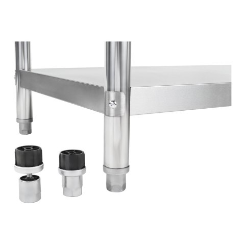 Stół blat roboczy gastronomiczny przyścienny z rantem Stal nierdzewna 100x70cm Royal Catering