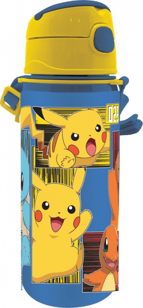 Bidon aluminiowy 600ml Pokemon Kids Euroswan
