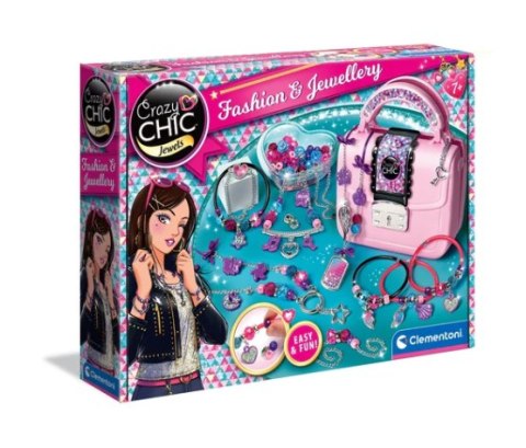 Crazy Chic Zestaw DIY Crazy Torebeczka Koraliki Bransoletki Clementoni 17651 Clementoni