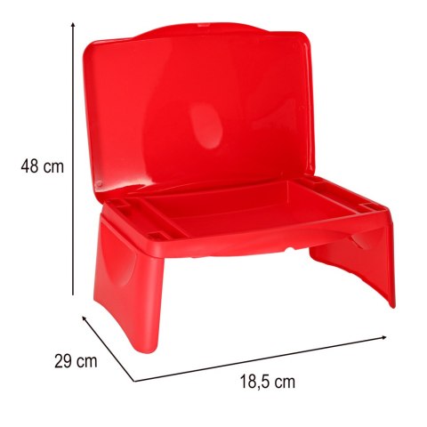 Stolik samochodowy do auta podróżny przenośny składany dla dzieci ze schowkiem czerwony Kik Sp. z o. o. Sp. k.