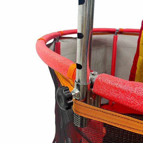 Trampolina dla dzieci ogrodowa siatka piłki koszykówka 150cm czerwona Kik Sp. z o. o. Sp. k.