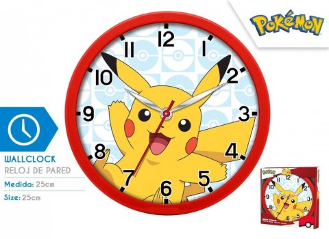 Zegar ścienny Pokemon Pikachu 25cm Kids Euroswan