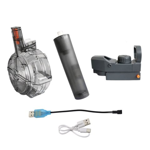 Elektryczny Pistolet Karabin Na Wodę Czarny Zasięg 11 m LEAN Toys