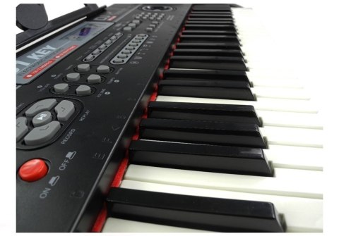 Keyboard Organy 328-06 Mikrofon Zasilacz Czarny LEAN Toys
