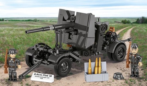 Klocki 8.8 cm Flak z wózkiem 360 klocków Cobi Klocki