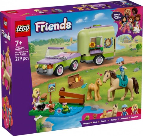 Klocki Friends 42695 Przyczepa z koniem i źrebaczkiem LEGO