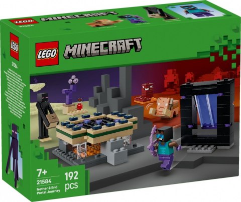 Klocki Minecraft 21584 Podróż przez portal Netheru i Kresu LEGO
